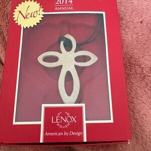 Lenox Cream Cross Ornament